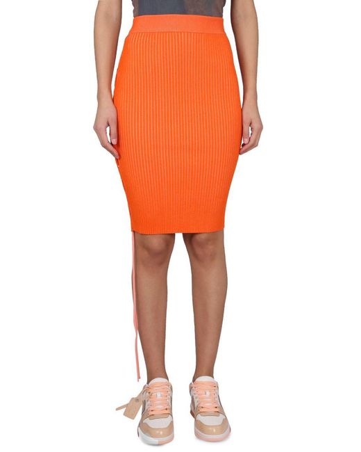 Off-White c/o Virgil Abloh Orange Cut-out Skirt