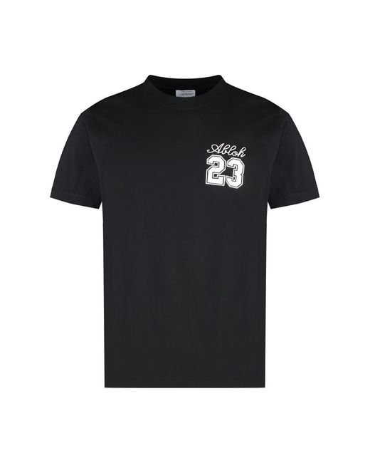 Off-White c/o Virgil Abloh Black Cotton Crew-neck T-shirt for men