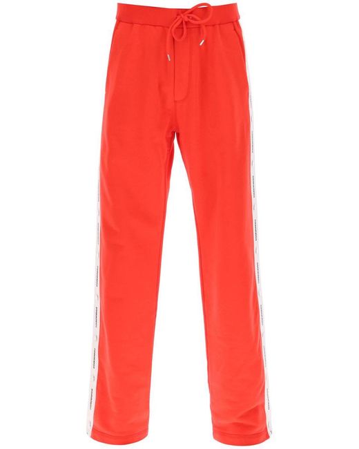 DSquared² Red Burbs Logo Band Sweatpants for men