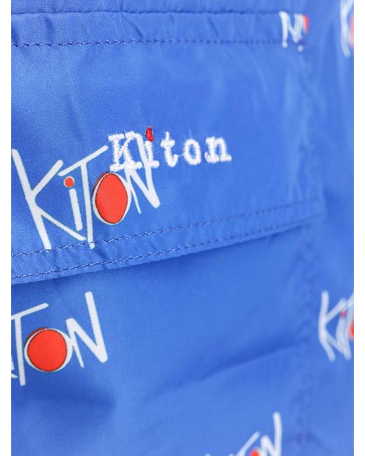 Kiton Blue Swim Trunk for men