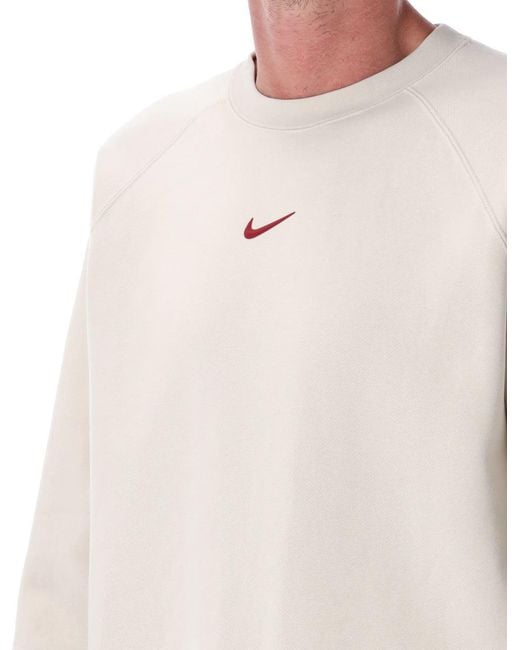 Nike White Nocta Fleece Cs Crewneck Sweatshirt for men