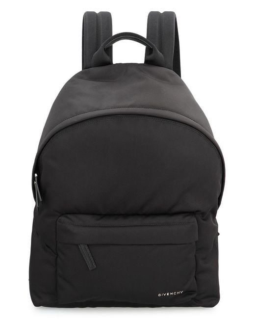 Givenchy Black Logo Detail Nylon Backpack for men