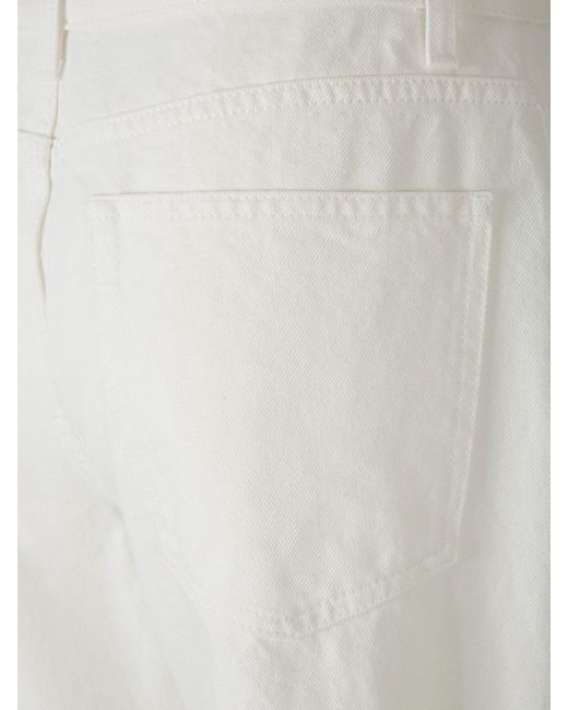The Row White Eglitta Straight Fit Jeans
