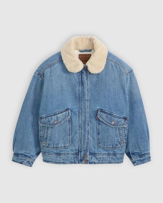 Levi's Blue Sherpa Bomber 1 Turning Heads