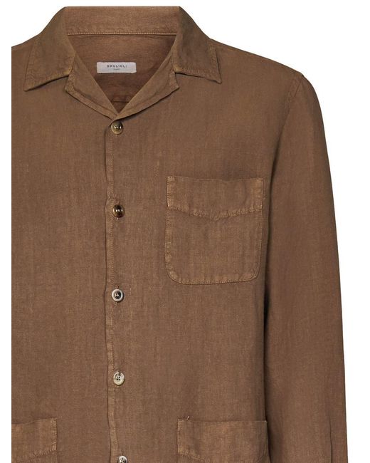 Boglioli Brown Shirt for men