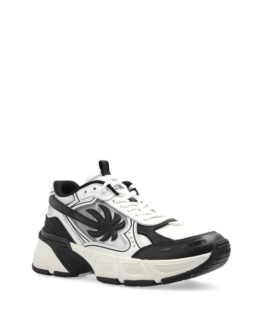 Palm Angels White Pa 4 Leather Sneakers Shoes