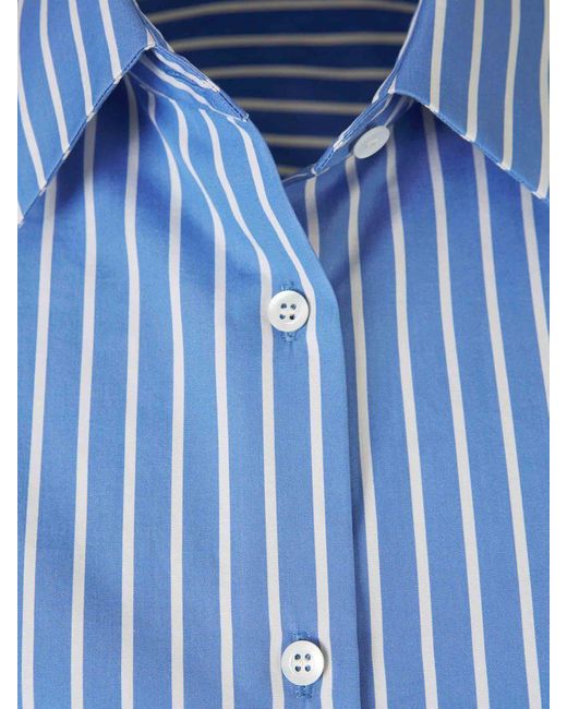 Dries Van Noten Blue Striped Shirt