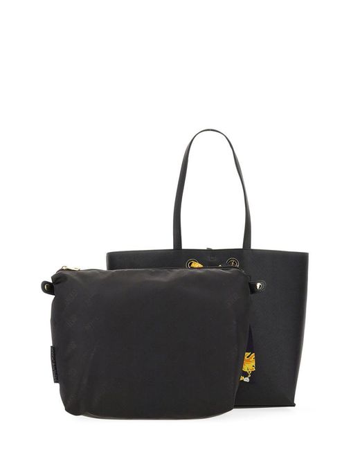 Versace Black Bag With Logo