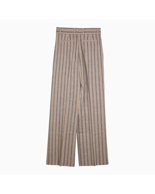 Quelledue Natural Striped And Trousers