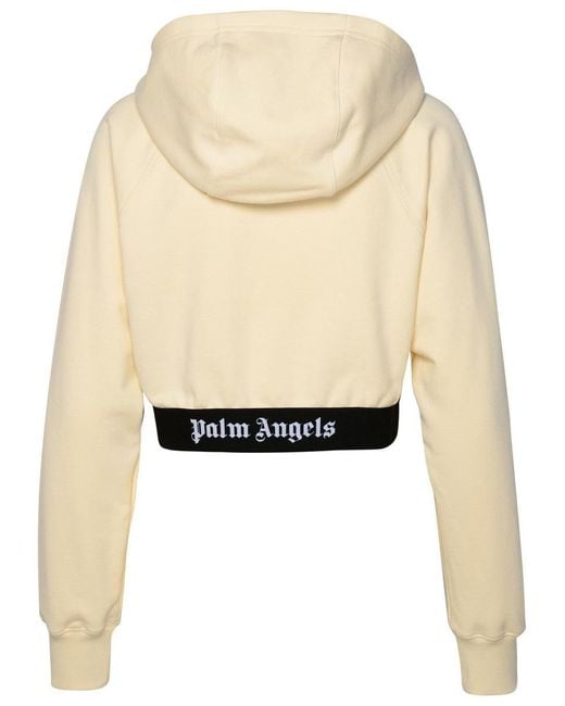 Palm Angels Natural Ivory Cotton Sweatshirt