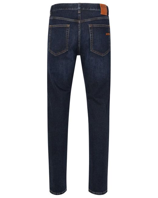 Zegna Blue Cotton Jeans for men