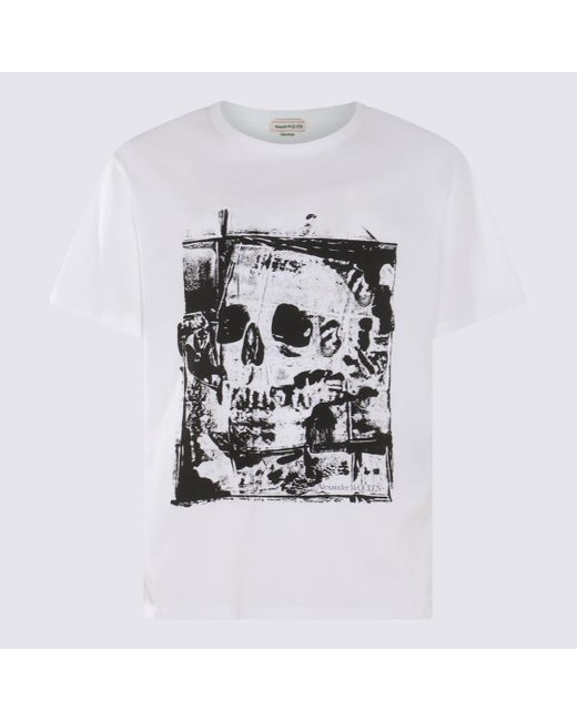Alexander McQueen White And Cotton T-Shirt for men