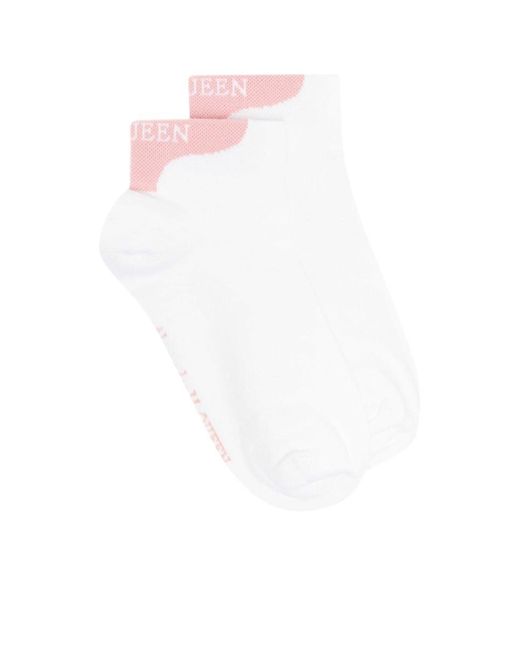Alexander McQueen White Socks Underwear