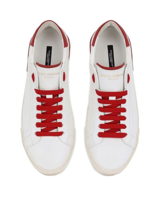 Dolce & Gabbana Red Sneakers Shoes for men