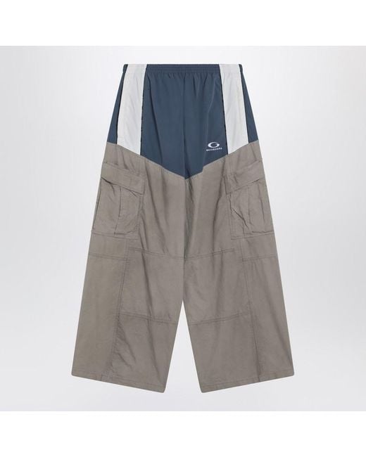 Balenciaga Gray Tracksuit Cut-Up Cargo Trousers for men