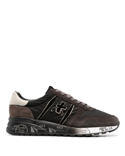 Premiata Black Flat Shoes for men