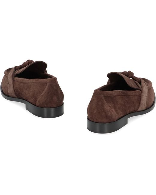 Bottega Veneta Brown Astaire Suede Loafers for men