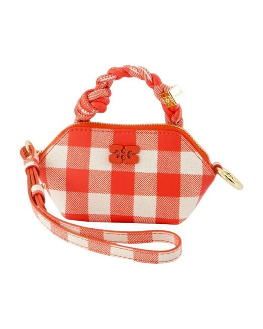 【関税込み】Bou Nano Keyring - Ganni - Leather - Red Red Alert Red Nano GANNI Bou Bag | GANNI US