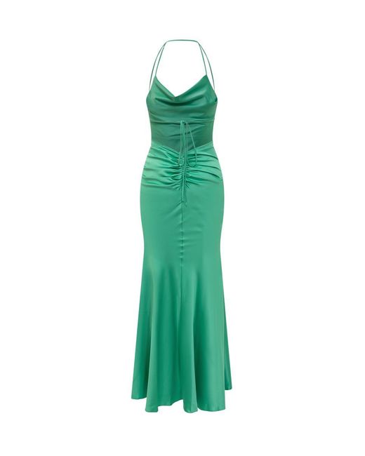 ACTUALEE Green Dress With Curl