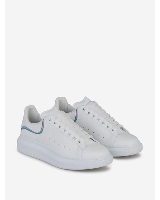 Alexander McQueen White Leather Larry Sneakers for men