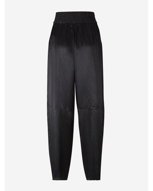 Alexander Wang Black Satin Balloon Trousers