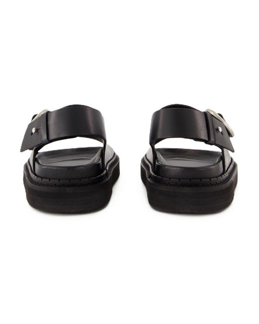 AMI Black Fussbet Sandals