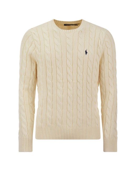 Polo Ralph Lauren Natural Plaited Cotton Jersey for men