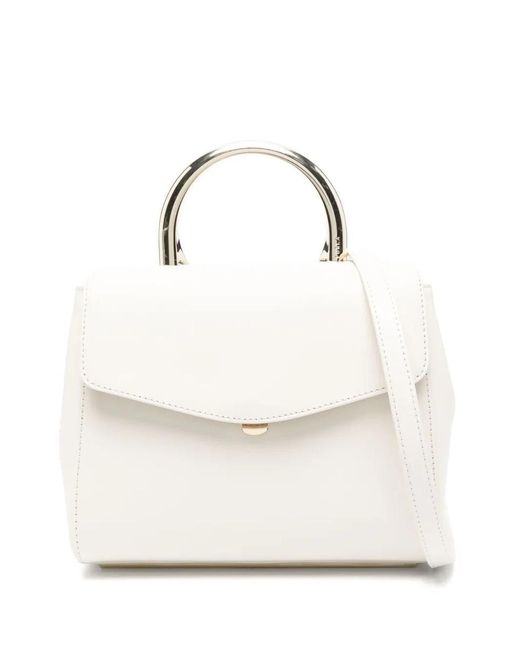 Furla White Meridiana Mini Top Handle Bag