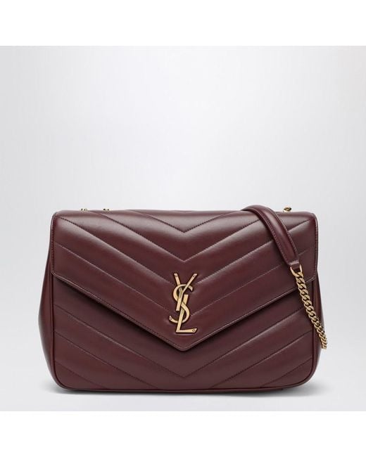 Gucci Purple Large Loulou Hot Wine Leather Bag