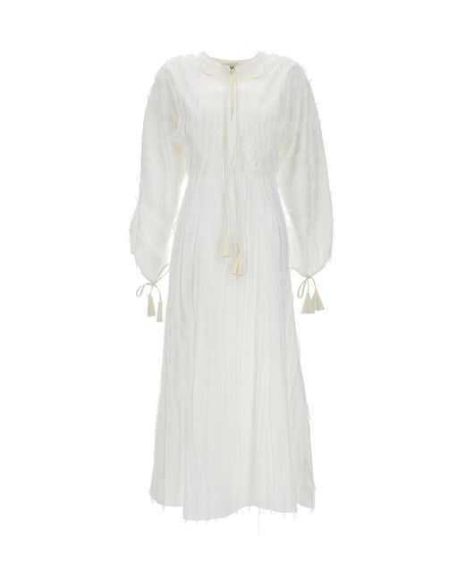 Lanvin White Plumetis Dress