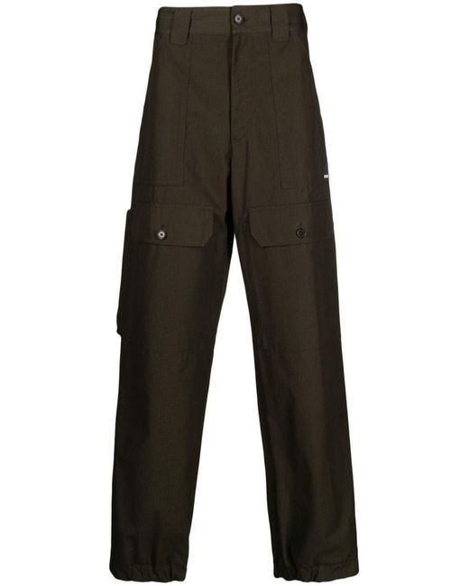 MSGM Green Cargo Tapered Trousers for men
