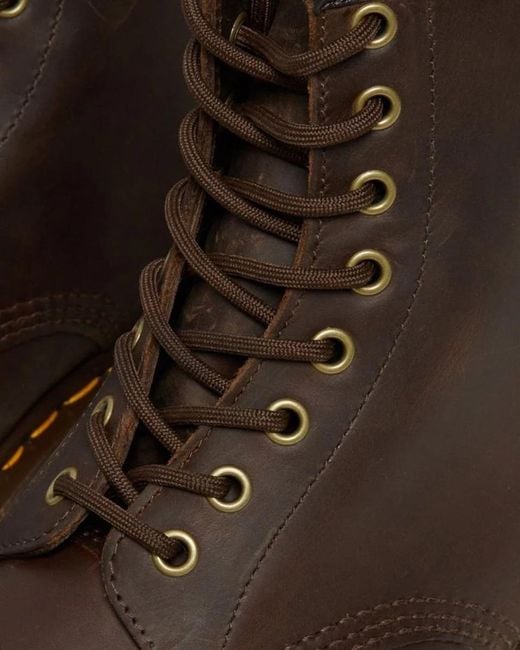 Dr. Martens Brown Anfibi Stringati 1460 Dark for men