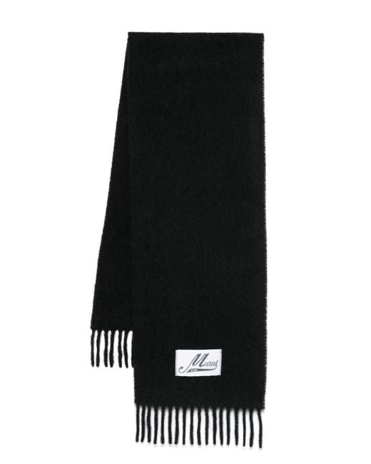 Marni Black Brushed Wool Scarf