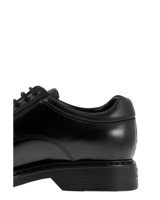 Hogan Black H576 - Derby Lace-ups With Rubber Bottom for men