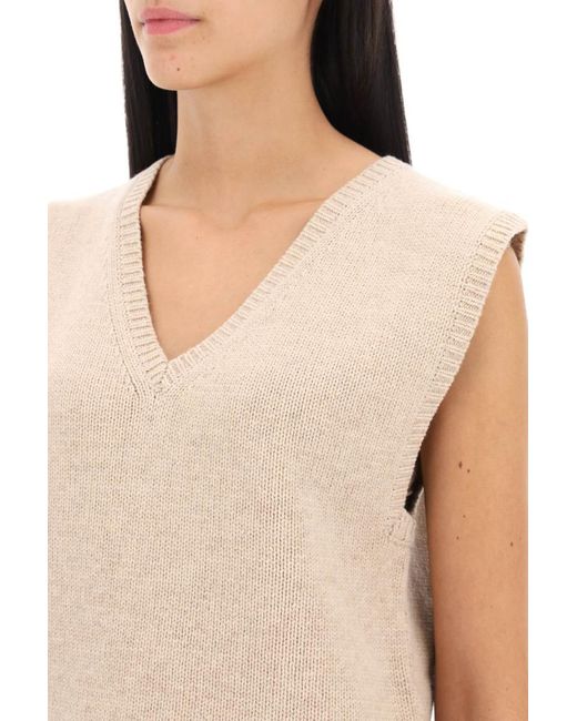 By Malene Birger Natural Tamine Cropped Vest