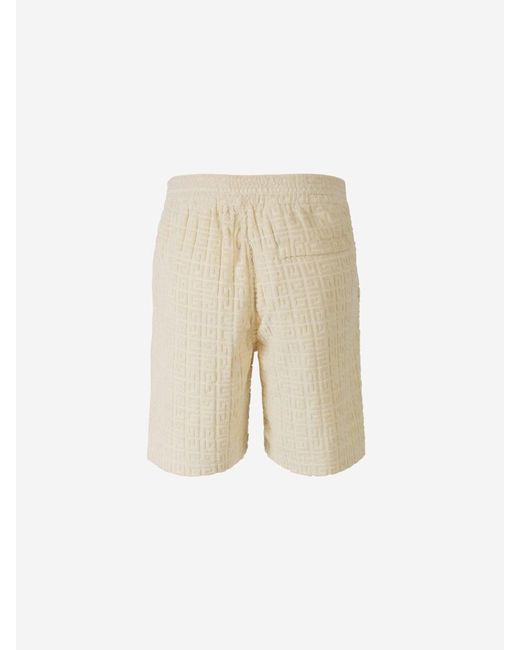 Givenchy Natural Logo Towel Effect Bermuda Shorts for men