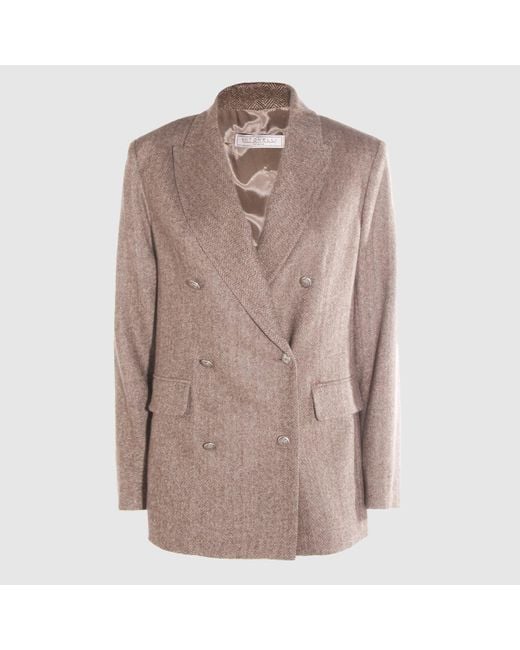 Antonelli Brown Wool Eriste Blazer