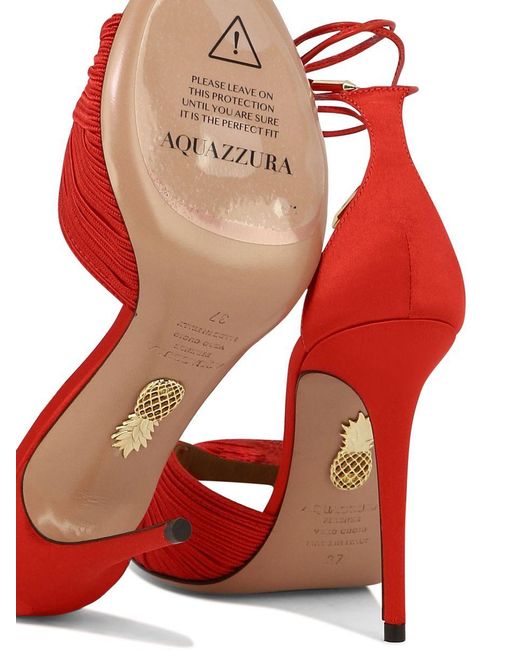 Aquazzura Red "bellini Beauty 105" Sandals