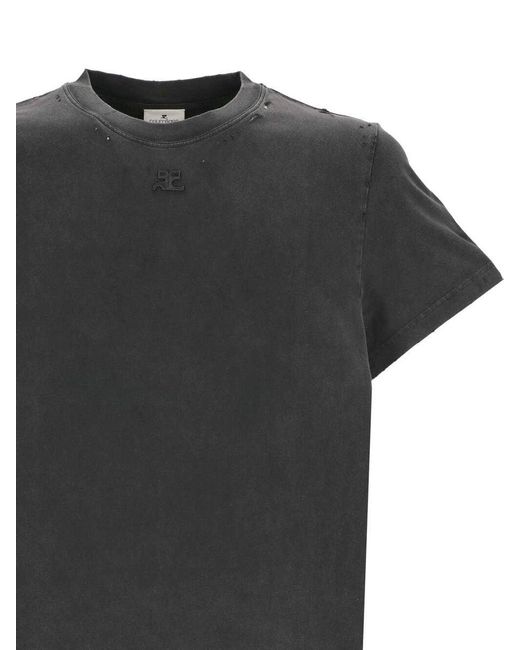 Courreges Black Courreges T-shirts And Polos for men
