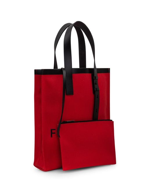 Ferragamo Red Tote Bag With Logo for men
