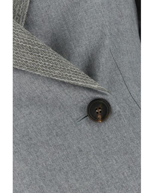 Brunello Cucinelli Gray Wool Blazer