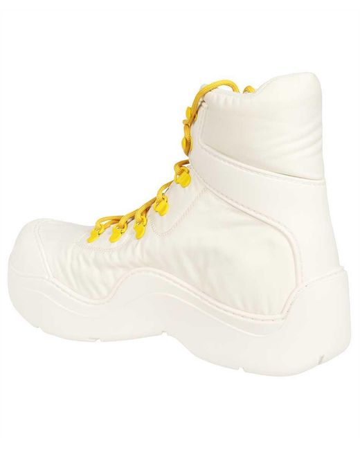 Bottega Veneta Yellow Puddle Bomber Lace-up Boots for men