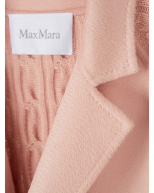 Max Mara Pink Cashmere Wool Coat