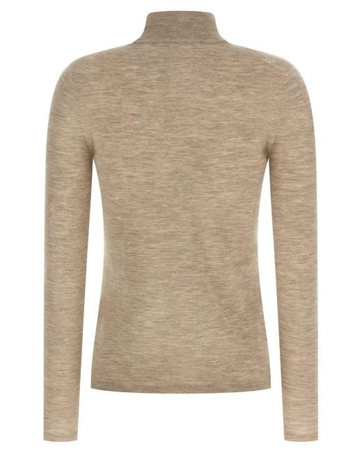 Max Mara Natural 'Meana' Turtleneck Sweater