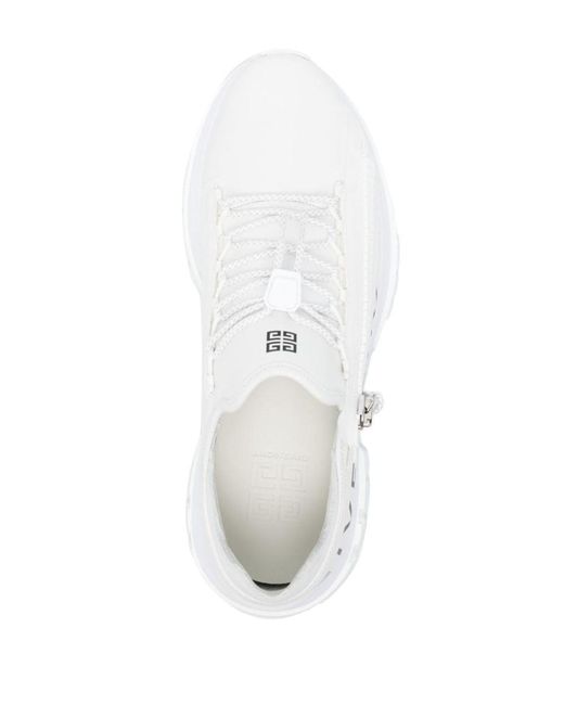 Givenchy White Spectre Zipped Leather Low-top Trainers for men