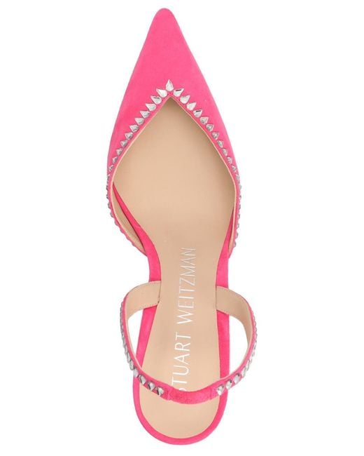 Stuart Weitzman Pink 'Gmct' Slingbacks