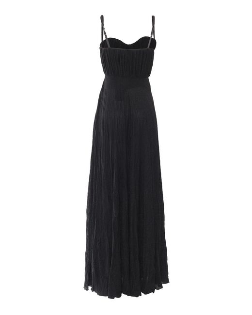 パーティードレス Elisabetta Franchi Fitted Black Evening Dress With Draped Elisabetta Franchi Fitted Evening Dress in Black | Lyst