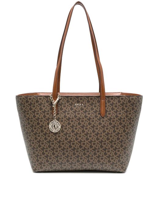 dkny brown leather bolsa