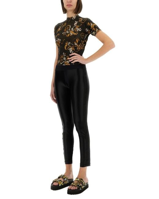 Versace Jeans Couture Black "Outline Baroque" Knitted T-Shirt