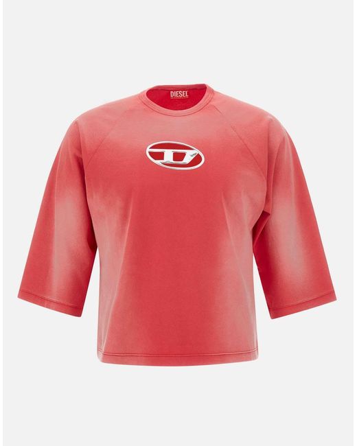 DIESEL Red T-Shirts And Polos for men